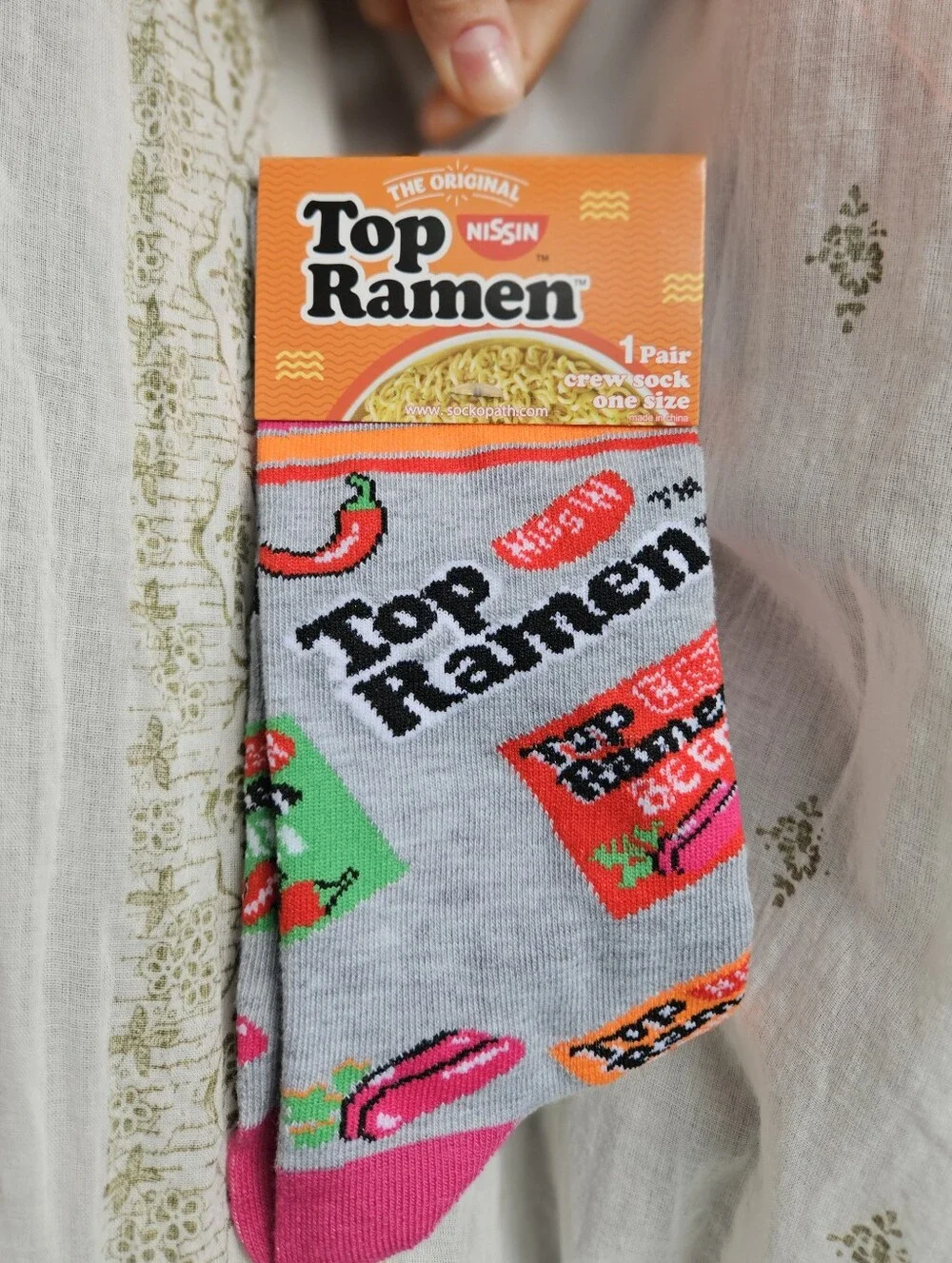 Top Ramen Novelty Crew Socks